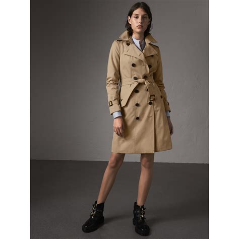 burberry sandringham long honey|trench coat Burberry original.